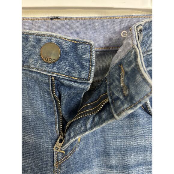 Gap Jeans Medium Wash Always Skinny Size 31/12 Light Distressing Stretch - Picture 3 of 6